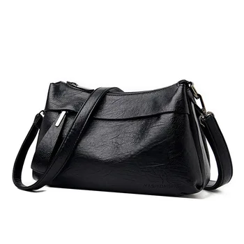 

Women's Bag 2020 new women's soft leather shoulder oblique cross-bag fashion casual large capacity