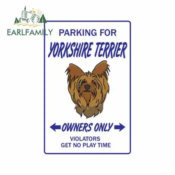

EARLFAMILY 13cm x 8.5cm Car Sticker YORKSHIRE TERRIER Novelty Sticker Dog Pet Parking Toy Vet Groomer Breeder Funny Car Styling