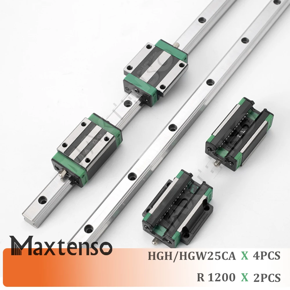 MAXTENSO HGR25 направляющие 1200 мм линейная направляющая HGH25CA HGW25 блоки каретки CNC