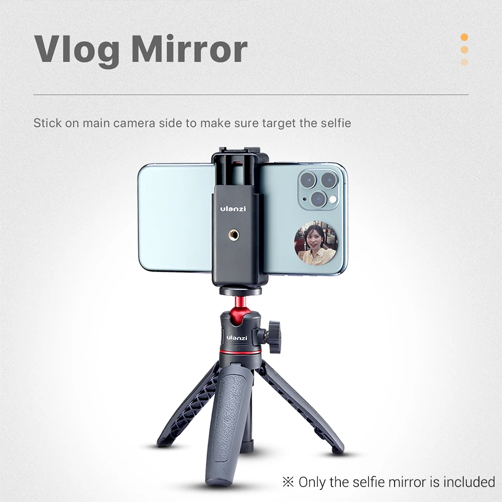 Universal Smartphone Selfie Vlog Mirror Compatible with Samsung Phone Mount Holder Smartphone Video Rig