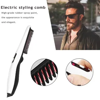 

Convenient and Easy Using Men'S Electric Curler Beard Corner Beard Comb Straight Hair Professional Fashion Stylish Hair Tools