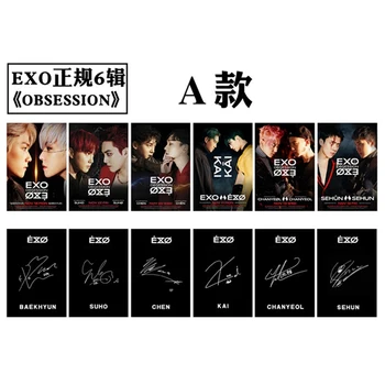 

6Pcs/Set EXO Obsession Photocard Self Made Paper Lomo Cards Fans Gift Collection
