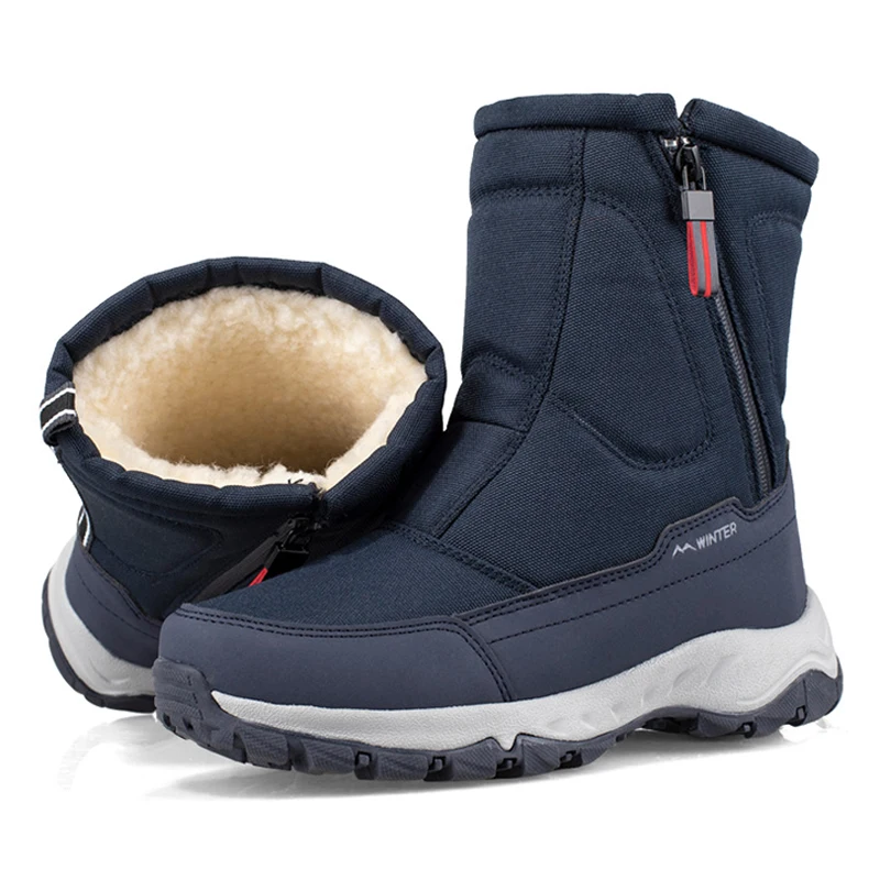 Winter Shoes Snow-Boots Waterproof Non-Slip Thick Fur For-40-Degrees Men