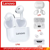 Lenovo-auriculares inalámbricos LP1/LP1S/LP2/LP3/LP6/LP7/LP11/LP12/LP40, audífonos TWS con Bluetooth 5,0, Auriculares deportivos impermeables