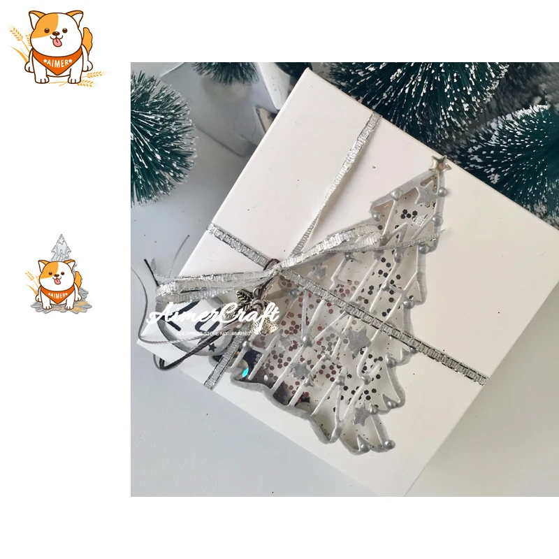 

Christmas Tree Metal Cutting Dies Scrapbooking Stencil DIY Decorative Embossing Craft Die Cuts Card Making New Dies For 2019
