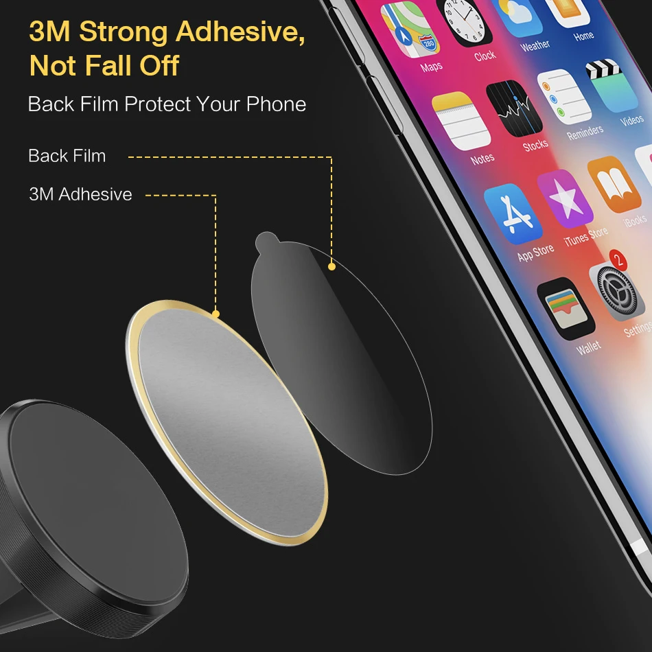 Plating-Iron-Stickers-on-Magnetic-Car-Phone-Holder-for-Xiaomi-Huawei-Universal-Metal-Plate-for-Mount (2)