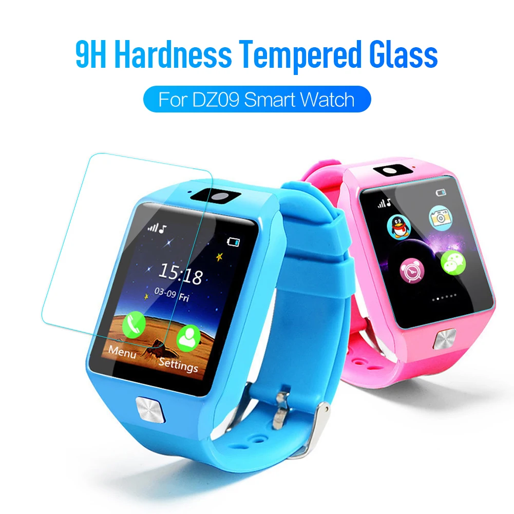

3Pcs 9H Hardness Tempered Glass 2.5D Screen Protector Protective Film For DZ09 Smart Watch Full Cover Screen Film