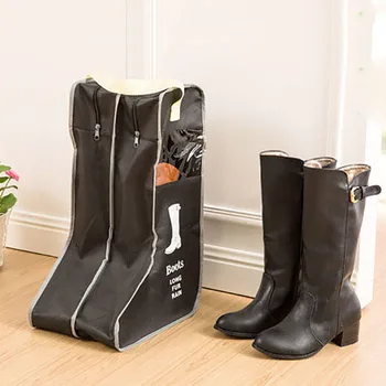 

11.02 x 9.44 x 11.4'' Portable shoes home boots carrying cabin bag visual dust proof boots box boots storage zipper boots bag