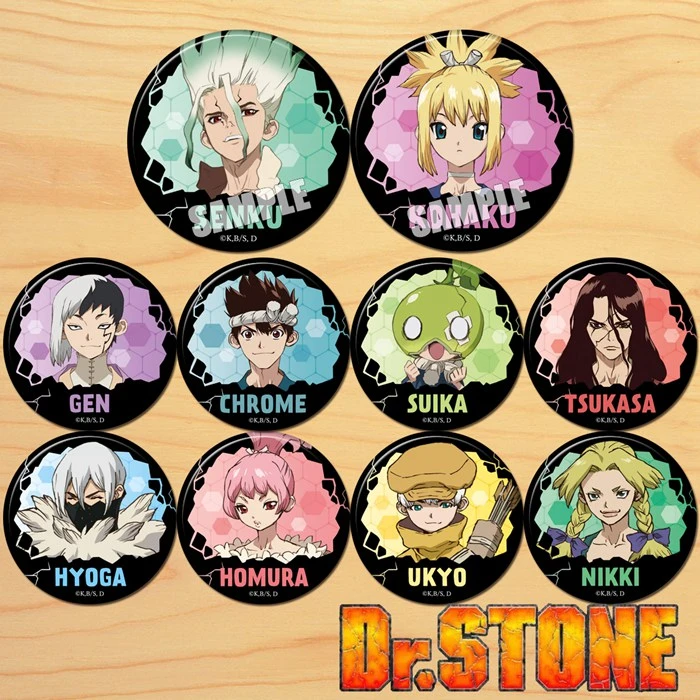 Anime Dr Stone Senku Gen Chrome Kohaku Suika Figure 8545 Badge Round Brooch Pin Gifts Kids Collection Toy Action Figures Aliexpress
