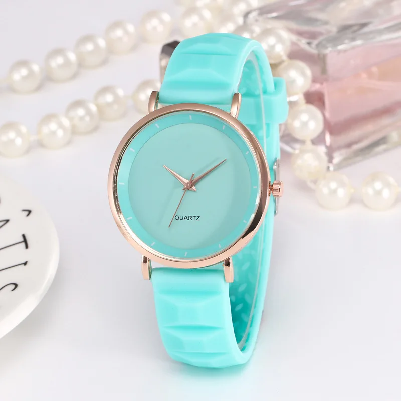 Moda Donna Jelly Silicone Candy Orologi Donna Cute Pink Orologi Casual Girls Orologi Al Quarzo Orologio Da Donna A Colori Orologio Semplice