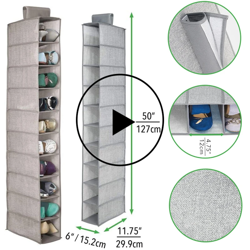 Zapatero de armario tela suave, organizador de ropa, organizador de zapatos, puerta trasera|Estantes para zapatos y zapateros| - AliExpress
