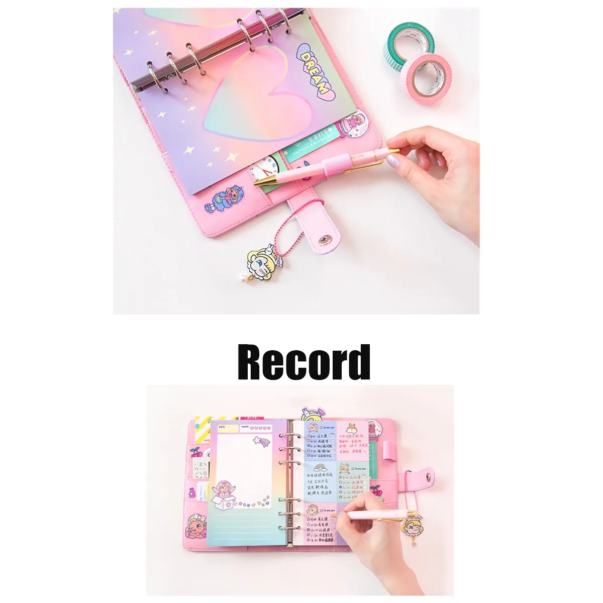 1 шт. дневник милый мультфильм Kawaii DIY блокнот Девочка Сердце счет дневник план повесток дня A6 Блокнот со съемными листами дневник