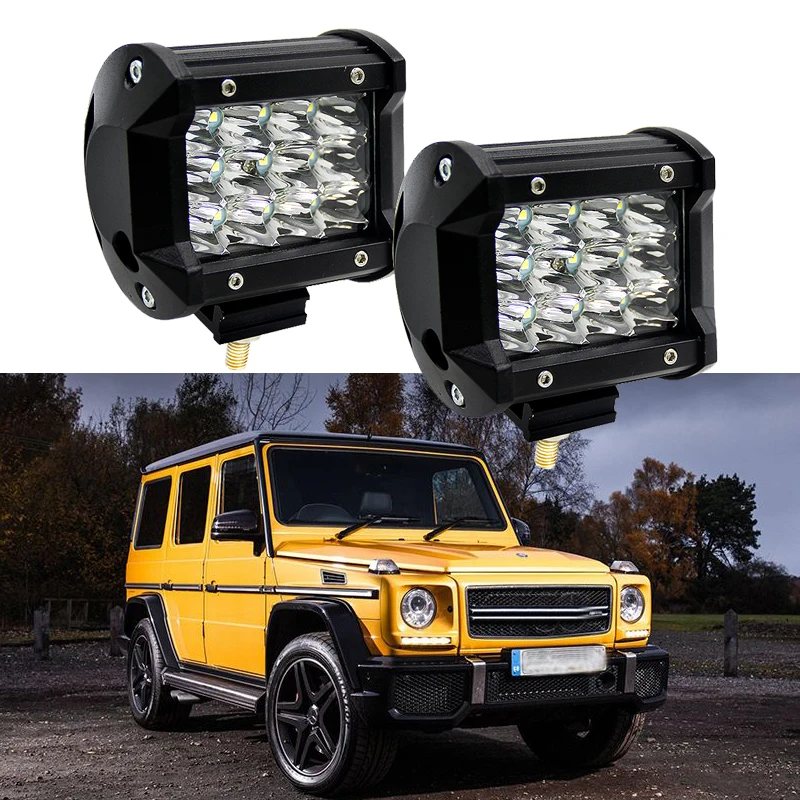 4 '✶ Вт Автомобильный светодиодный рабочий светильник Offroad 12V Светодиодные