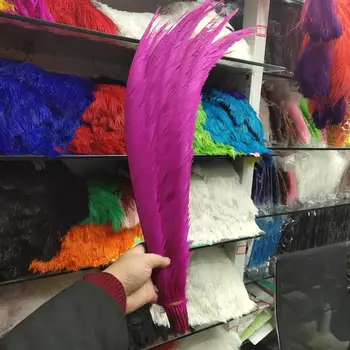 

Wholesale Hot 10pcs Rose Golden Pheasant Tail Feathers 26-28 inches/65-70 cm For Wedding Christmas Craft Making Decoration