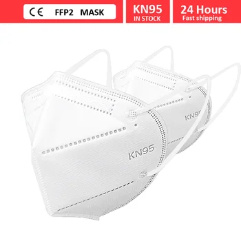 

20 Pcs FFP2 KN95 Masks 5 Layers Filter Dust Mouth PM2.5 Face Mask Flu Personal Protective Health Care face mask antivirus