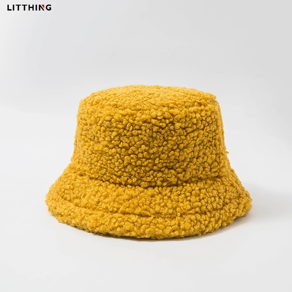 Женская уличная шапка LITTHING однотонная теплая из искусственного меха зимняя