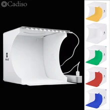 Cadiso Складная Мягкая коробка 20 см светодиодный мини фотостудия диффузный лайтбокс фото с черно-белым фоном для камеры телефона
