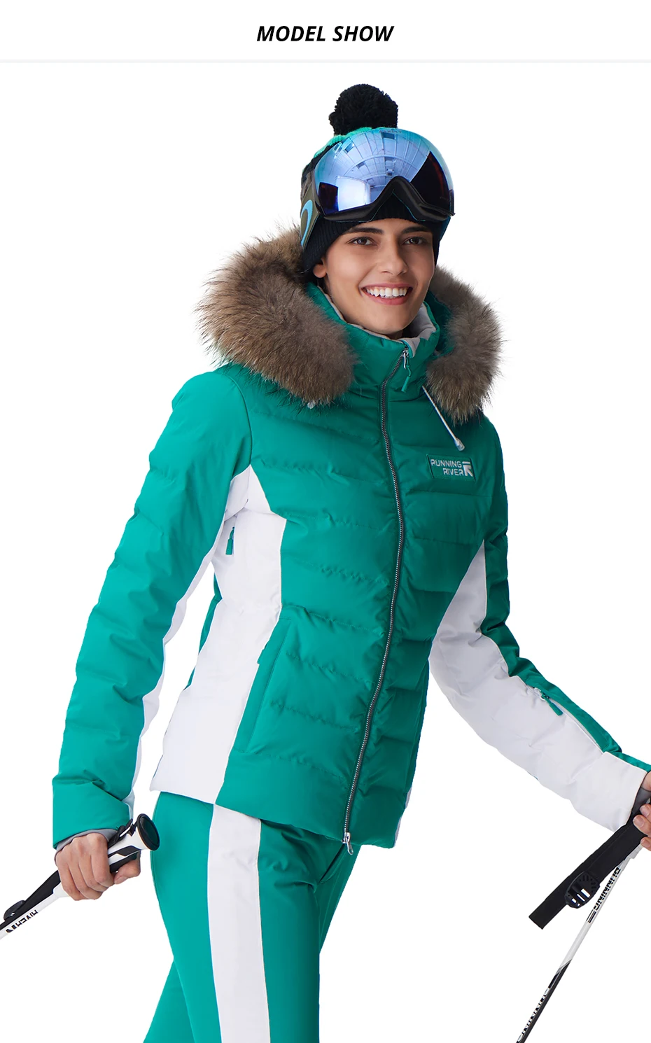 RUNNING RIVER Brand women High Quality Winter Warm thick Hooded Sports Jackets Professional Outdoor ski Jacket#D7151