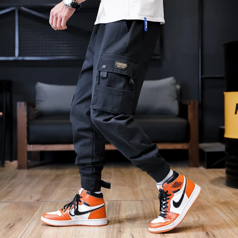 

Pants Men's Korean-style Spring And Autumn Trend Versatile Loose-Fit Capri Sports Beam Leg Casual Large Size BOY'S Bib Overall