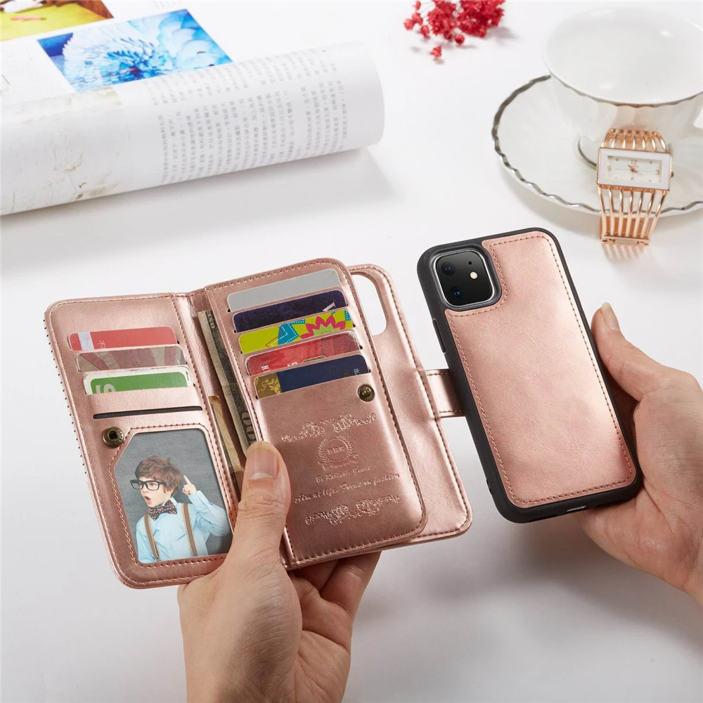 iPhone 11 白金 撞色皮套 (2)