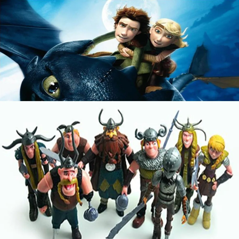 

1 pcs Cute Toothless PVC Model Villagers How To Train Your Dragon Action Figures Statue Kid Gift Toy