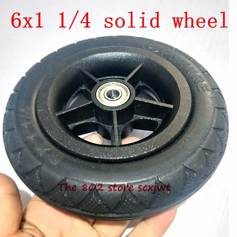Lightning отправка 6X1 1/4 твердое колесо взрывозащищенные колеса для складные велосипедные шины, мини серфинг двухколесные электрические скутеры
