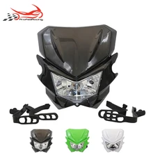 Motorcycle Universal Headlight 12V 35W H4 Headlight Fairing For KLX KX 110 WR250F WR450F Headlight Headlamp Dirt Bikes Off Road
