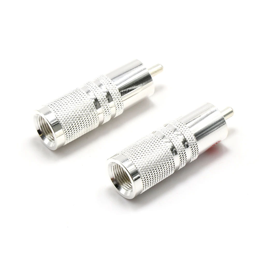4 шт. посеребренный RCA разъем для припоя, Межблочный аудио кабель, RCA штекер с бесплатной доставкой
