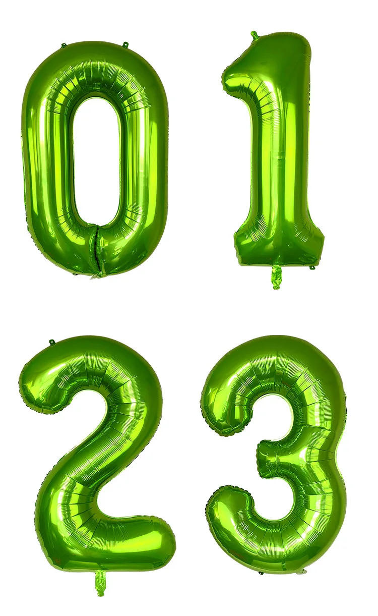 1 шт. 3" 40" фрукты зеленый цифра 0 1 2 3 4 5 6 7 8 9 фольгированные шары год Юбилей возраст День Рождения Вечеринка украшения