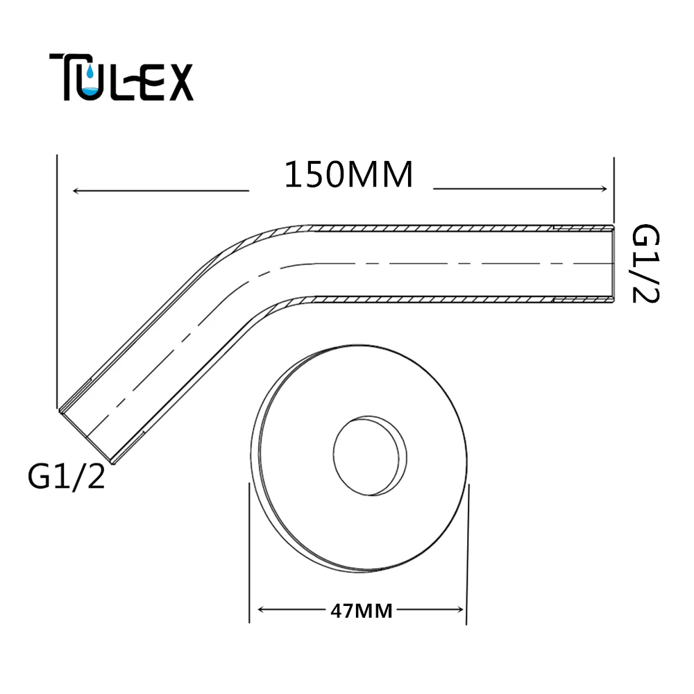 TULEX душ для ванной комнаты, Потолочная душевая головка, соединитель для ванной, Скрытая установка, настенная душевая головка, хромированная