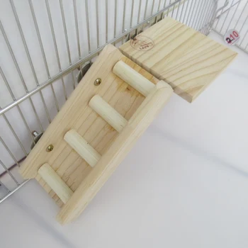 

Small Pet Climbing Ladder And Platform Set Hamster Exercise 2 Pieces Wooden Toy Kit For Cage Small Pet Accessories