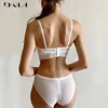 New Top Sexy Underwear Set Green Bras Cotton Brassiere Women Lingerie Set Lace Embroidery Push Up Bra Panties Sets Deep V Gather ► Photo 2/6