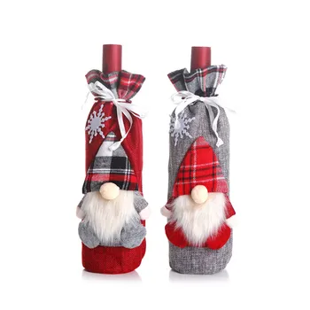 

Christmas Wine Bottle Bags Cover Christmas Decorations for Home Gift Champagne Holder Table Decoration Party Supplies 0816#