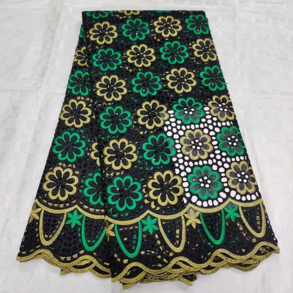 Черная кружевная ткань, высокое качество, кружевная Свадебная швейцарская вуаль, швейцарское кружево tissu, Африканская Хлопковая сухая кружевная ткань из Дубая 5Y