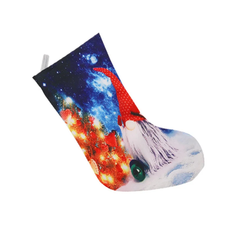 F Large Christmas Decorations Santa Claus Cute And Interesting Modeling Christmas Stocking Gift Bag - Цвет: F