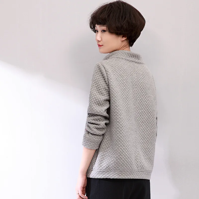 

Short Jacket Female Spring 2017 New Style Fashion Spring And Autumn Versatile Long Sleeve Loose-Fit 30-40-Year-Old Middle-aged S