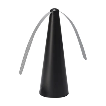 

USB Fly Repellent Fan Keep Flies Bugs Away From Outdoor Meal Mosquito Trap Mosquitoes Insect Killer Without Battery (Black)