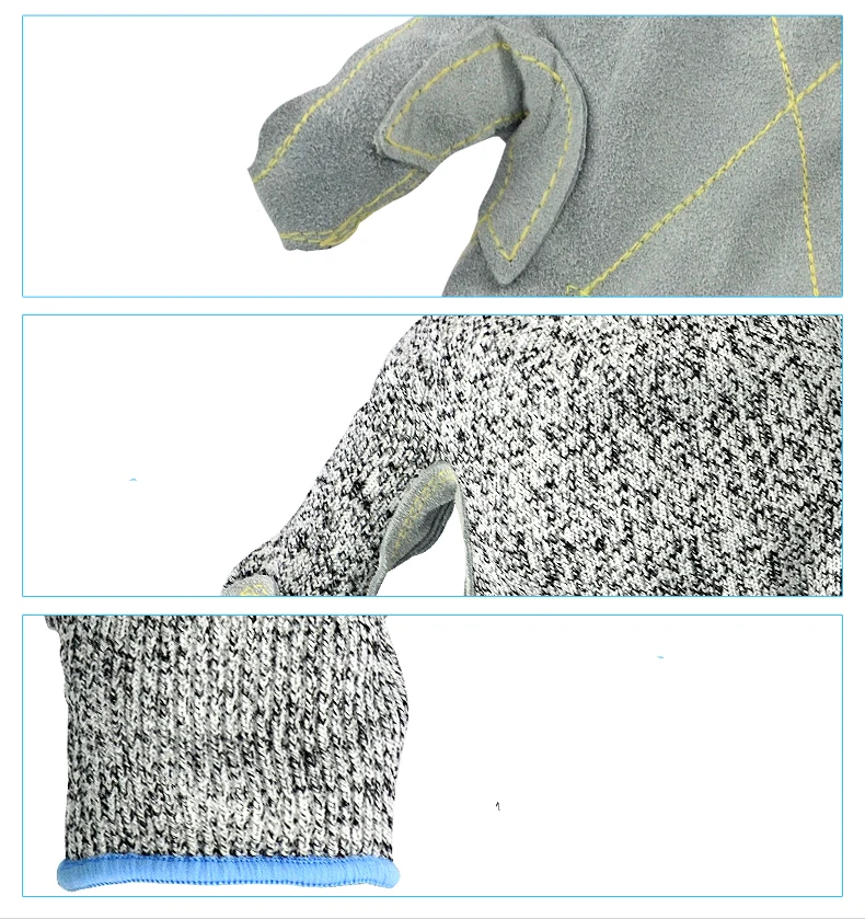 Защитные перчатки с защитой от порезов, устойчивые к ногам, высокая производительность, уровень 5, защитные рабочие перчатки, толстые износостойкие перчатки