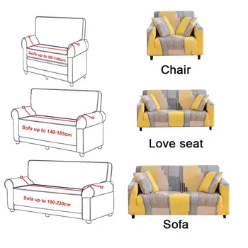 

Stretch Sofa Slipcover Anti-Slip Soft Couch Sofa Cover Washable Furniture Protector with Anti-Skid Foam and Elastic Bottom