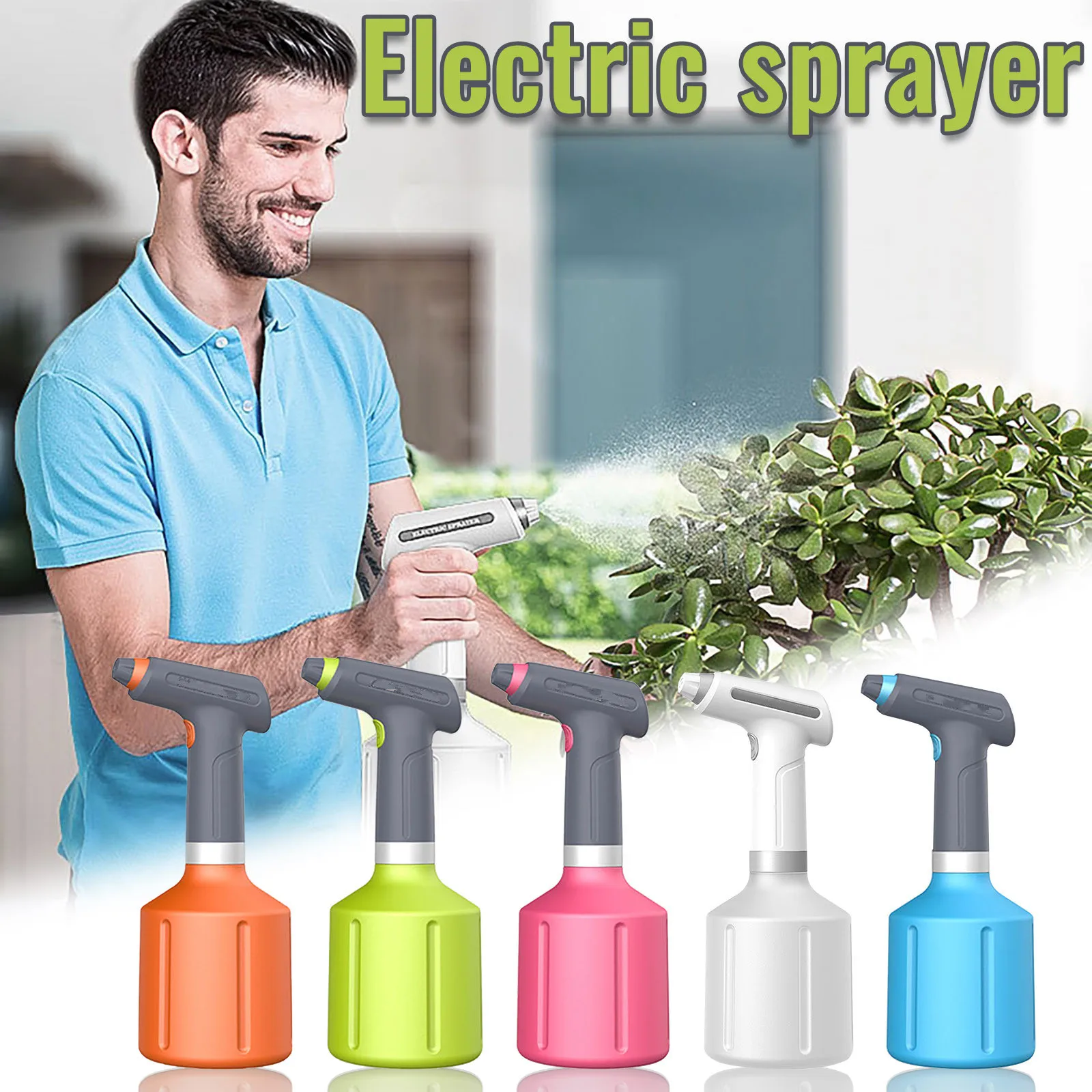4# Gardening Electric Watering Watering Can Fleshy Full Automatic Watering Artifact Small Watering Sprayer Home Gardening Tool-0
