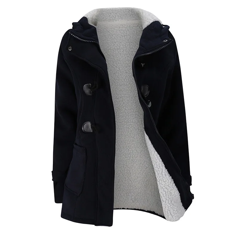 2020 новое осенне зимнее женское пальто с роговыми пуговицами тонкие теплые