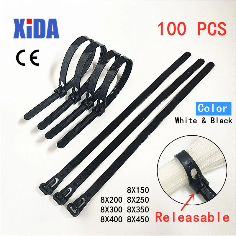 Reusable Cable Ties Plastic Cable Ties Plastic Wrap Strap Nylon