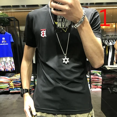 

Summer men's short-sleeved t-shirt 2019 new Korean version of the trend half-sleeved shirt