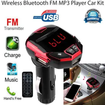

4 in 1 Support USB SD card Hands free Car Kit Bluetooth FM Transmitter Hands Free Car Kit Car Styling MP3 Music Player USB Charg