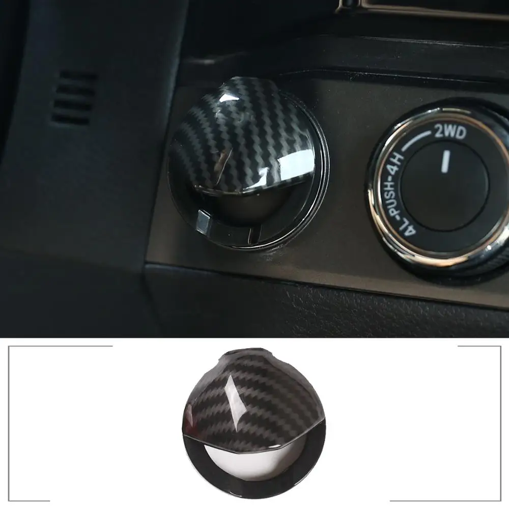 

Car Accessorie Interior One Button Start Decorative Cover Trim For Toyota Tacoma 2016-2020 One Button Start Frame Red/Black 1Pcs