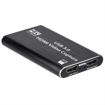 

New Hot Audio Video Capture Card HDMI USB3.0 4K 1080P 60fps Portable Video Converter for Game Streaming Recording
