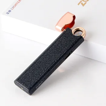 

Gravity Sensor Switch Metal Cigarette Lighter USB Charging Windproof and Fmaleless Lighter Matte Balck Portable Mini Lighter