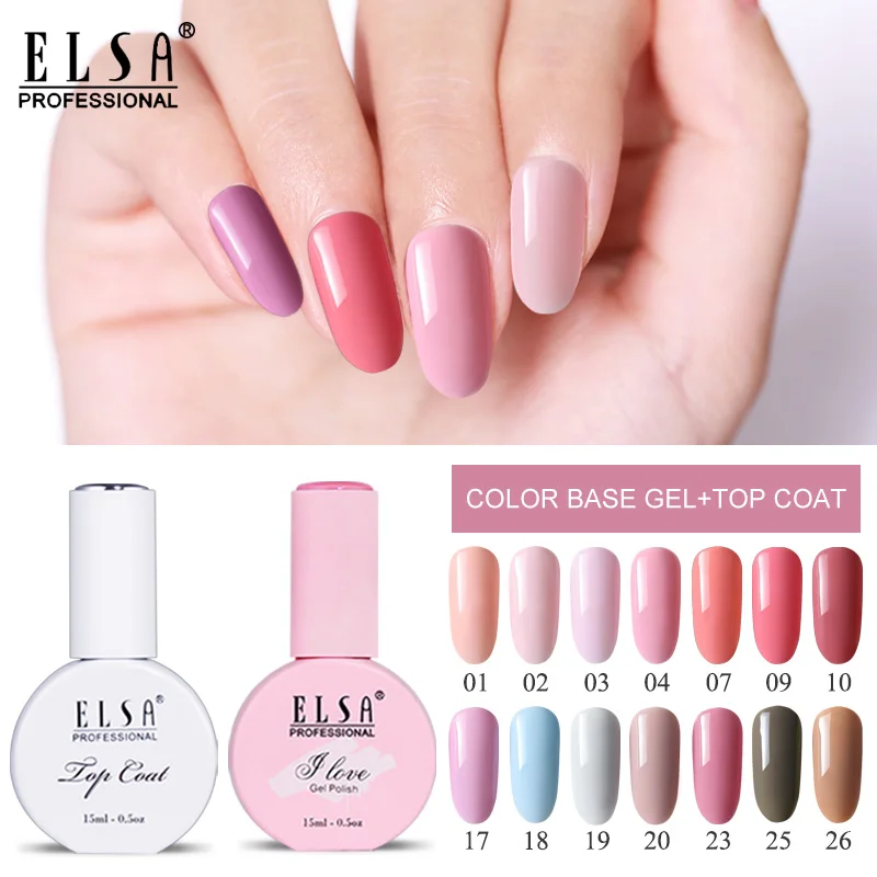 Elsa Nail Gel Polish High Quality Nail Art Salon 60 Hot Sale Color 15ml Soak Off Organic Uv Led Nail Gel Varnish For 6pcs Set Nail Gel Aliexpress
