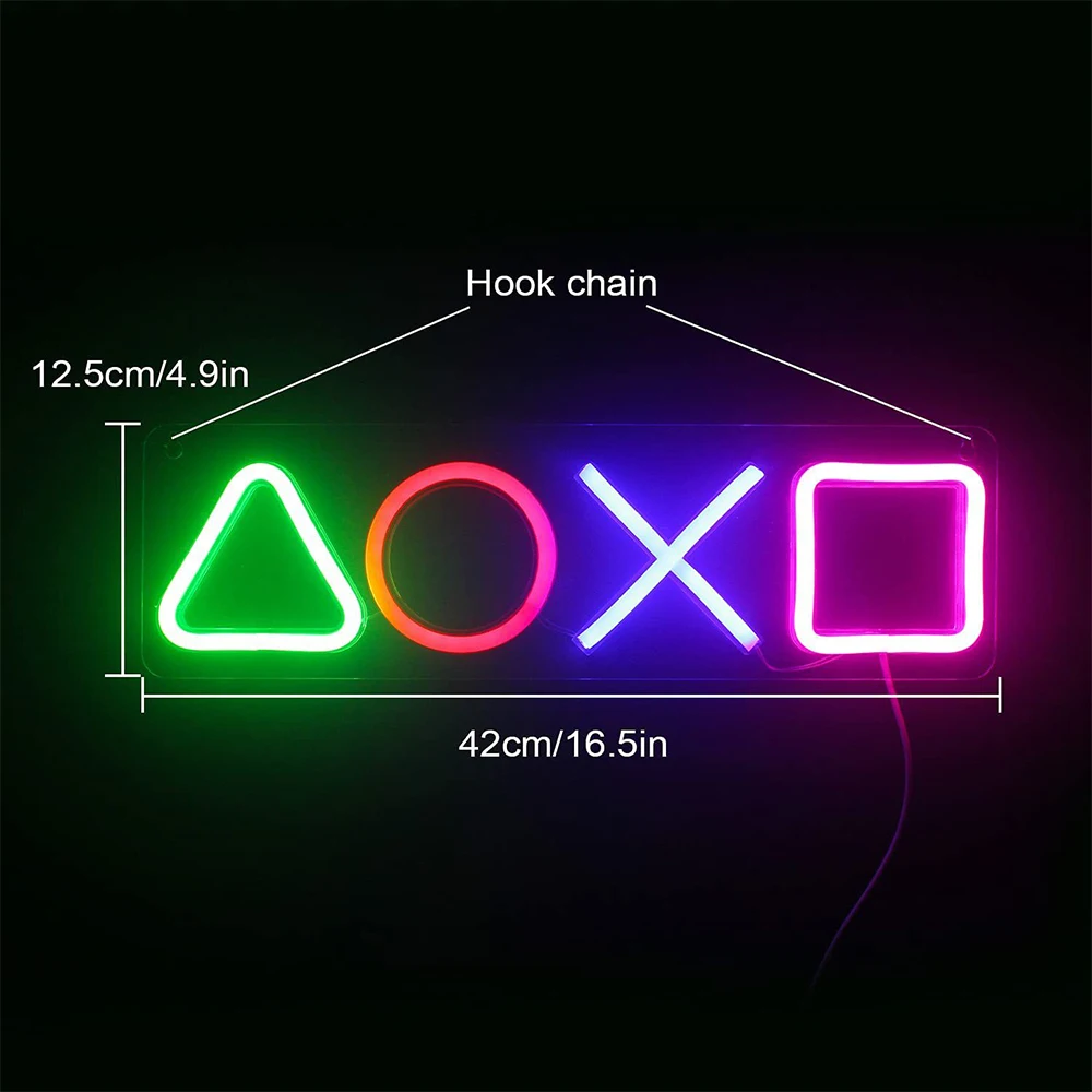 Game LED Neon Lights Signs Gaming Icon Lamp Atmosphere Light KTV Ornament Bar Decorative Room Decor 3D Neon Night Light Gift