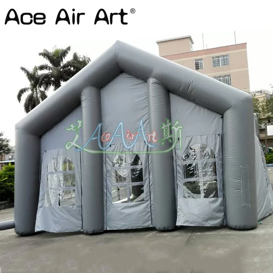 New-arrival-inflatable-gray-wedding-tent-air-Wedding-canopy-house-with-blower-and-clearance-windows-for